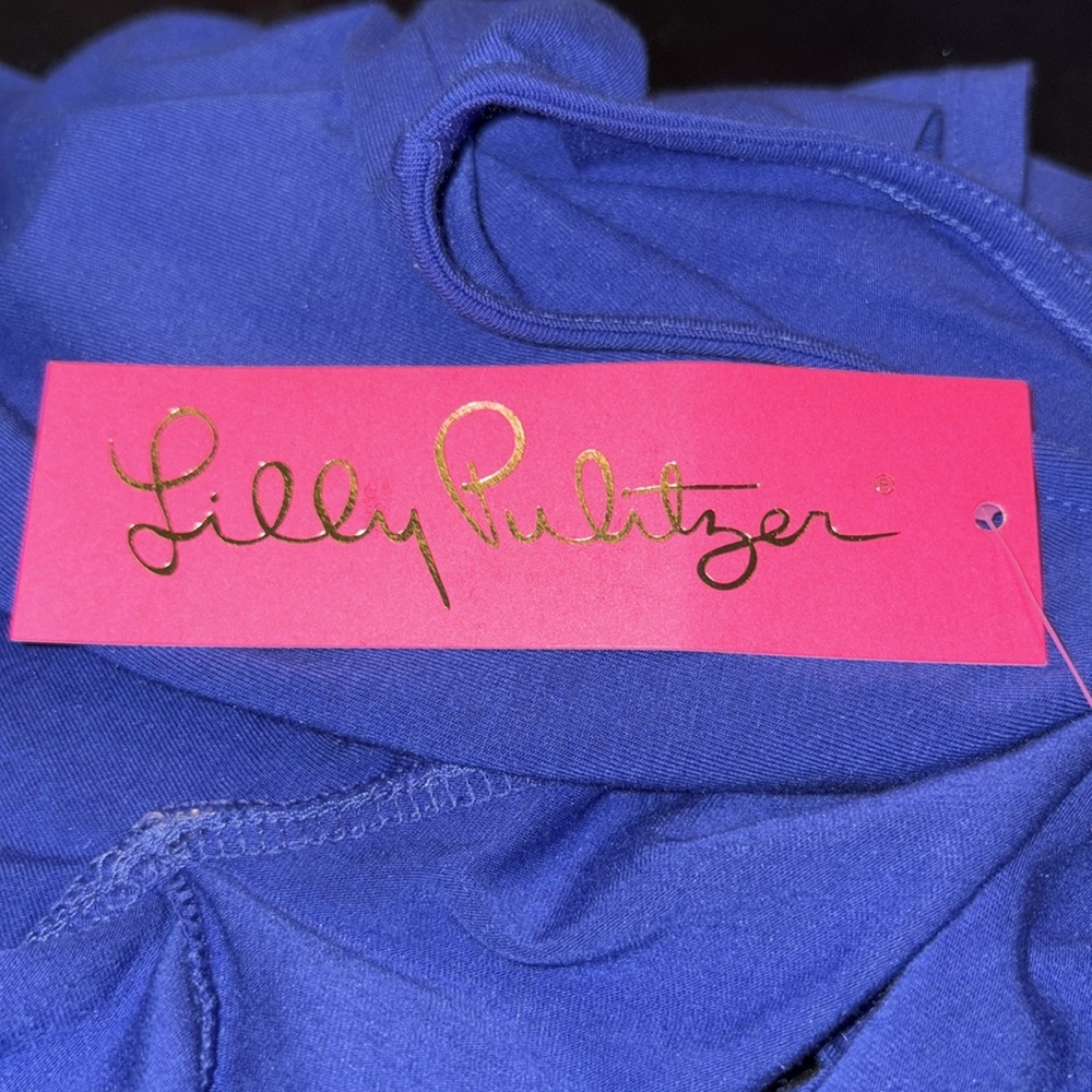 Lilly Pulitzer Alessa Top style# 002318 in Corsica Blue NWT Size S AR 10 - Picture 4 of 8